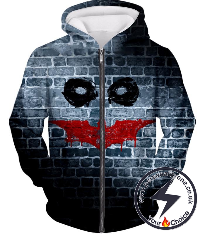 Amazing Batman x Joker Logo Promo Fan Art Zip Up Hoodie